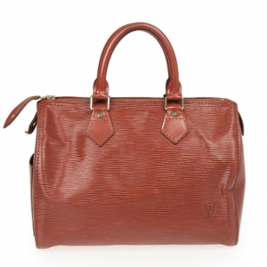 Pre Owned Louis Vuitton Brown Epi Speedy 25 City Bag