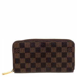 مملوكة مسبقًا Louis Vuitton Damier Ebene Canvas Zippy Wallet
