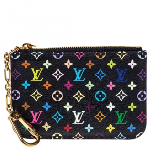 مملوكة مسبقًا Louis Vuitton Black Multicolor Monogram Canvas Pochette Cles Pouch