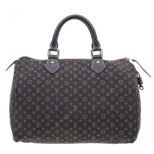 Pre Owned Louis Vuitton Monogram Canvas Mini Lin Speedy 30