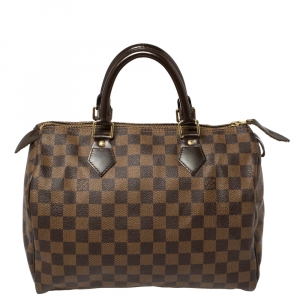 Pre Owned Louis Vuitton Damier Ebene Canvas Speedy 30 Bag