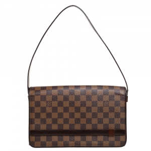 Pre Owned Louis Vuitton Damier Ebene Canvas Tribeca Long Bag