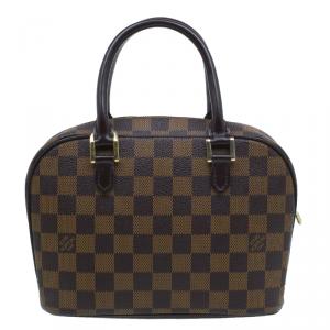Pre Owned Louis Vuitton Damier Ebene Canvas Mini Sarria Satchel Bag