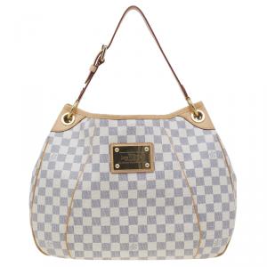 Pre Owned حقيبة يد لوي فيتون جاليرا كانفاس دمير أزور PM