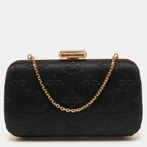 Pre Owned Louis Vuitton Monogram Satin Limited Edition Minaudiere Motard Clutch Bag