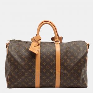 Pre Owned Louis Vuitton Brown Monogram Canvas Keepall 45 Bag