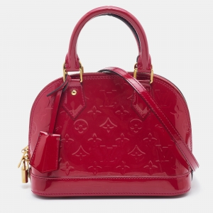 Pre Owned Louis Vuitton Indian Rose Monogram Vernis Alma BB Bag