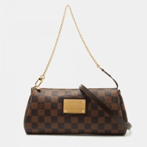 Pre Owned Louis Vuitton Damier Ebene Canvas Eva Pochette