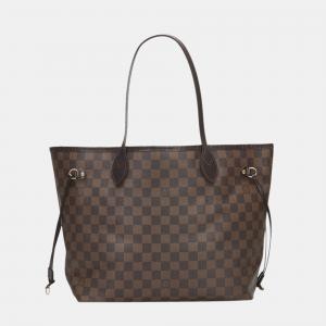 Louis Vuitton Brown Canvas Damier Ebene Neverfull MM Bag