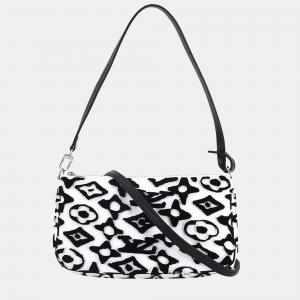 Louis Vuitton Black/White Urs Fischer Tufted Monogram Canvas Pochette Accessoires NM Shoulder Bag