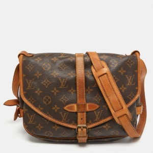 Pre Owned Louis Vuitton Monogram Canvas Saumur 30 Bag