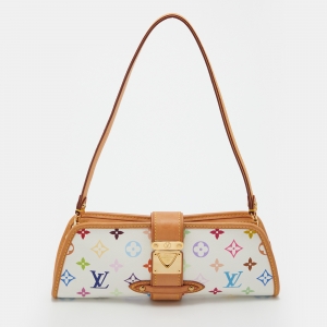Pre Owned Louis Vuitton White Monogram Multicolore Canvas Shirley Bag