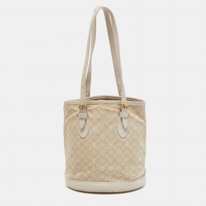 Louis Vuitton Dune Monogram Mini Lin Canvas Bucket PM Bag
