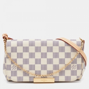 Pre Owned Louis Vuitton Damier Azur Canvas Favorite PM Bag