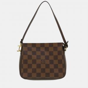 Pre Owned Louis Vuitton Brown Damier Ebene Canvas Navona Pochette Accessoire Shoulder Bag