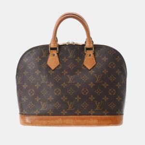 Pre Owned Louis Vuitton Brown Monogram Canvas Alma PM Bag
