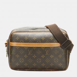 Pre Owned Louis Vuitton Brown Monogram Canvas Reporter PM Crossbody Bag