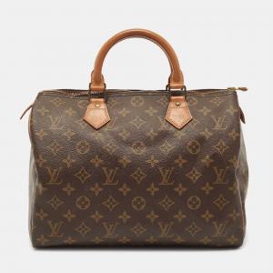 Pre Owned Louis Vuitton Monogram Speedy 30 Hand Bag M41526 LV Auth 33397