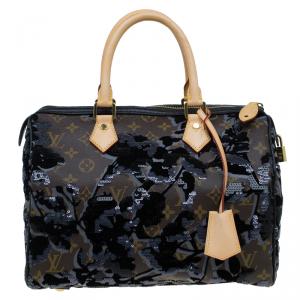 Louis Vuitton Monogram Canvas Limited Edition Fleur De Jais Speedy 30 Bag