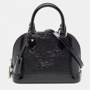Pre Owned Louis Vuitton Black Electric Epi Leather Alma BB Bag