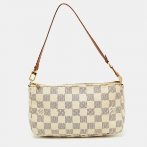 Pre Owned Louis Vuitton Damier Azur Canvas Pochette Accessories
