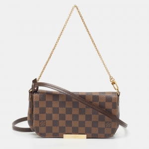 Pre Owned Louis Vuitton Damier Ebene Canvas Favorite PM Bag