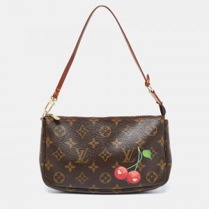 Pre Owned Louis Vuitton Monogram Canvas Cerises Print Accessories Pochette 