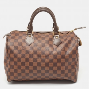 Pre Owned Louis Vuitton Damier Ebene Canvas Speedy 30 Bag