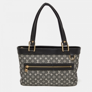 Pre Owned Louis Vuitton Black Monogram Mini Lin Lucille PM Bag