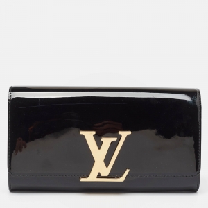 Louis Vuitton Black Vernis Louise Clutch