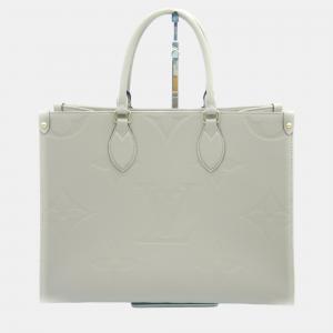 Louis Vuitton White Leather Small Onthego Tote