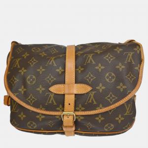 Louis Vuitton Brown Canvas Saumur 30 shoulder bag