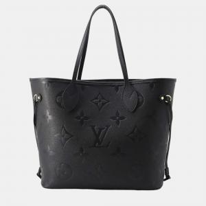 Louis Vuitton Black Monogram Empreinte Leather Neverfull MM