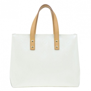 Pre Owned Louis Vuitton White Monogram Vernis Reade PM