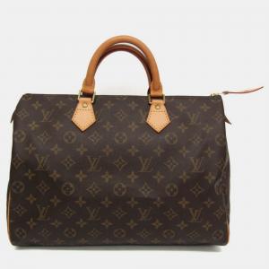 Louis Vuitton Brown Canvas Speedy Handbag