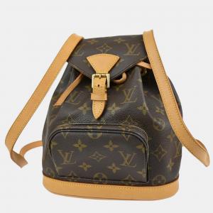 Louis Vuitton Brown Canvas mini Montsouris Backpacks