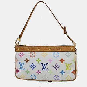 Louis Vuitton White Canvas Pochette accessoires Shoulder Bags