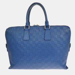 Louis Vuitton Blue Leather Porte Documents Briefcase