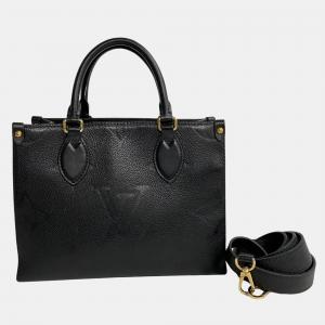 Louis Vuitton Black Leather Small Onthego Totes