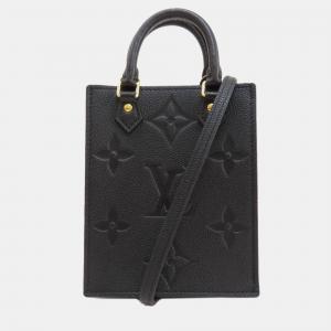 Louis Vuitton Black Leather Petite  Sac Plat Tote Bag