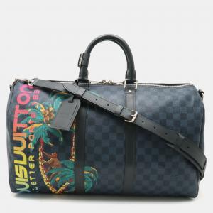 Louis Vuitton  Damier Cobalt Jungle Keepall Bandouliere Duffle Bag