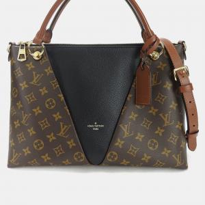Louis Vuitton Brown/Black MM Monogram Leather V Tote Bag
