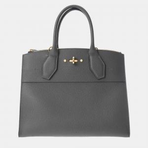 Louis Vuitton Grey Leather MM City Steamer Handbag