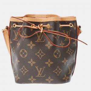 Louis Vuitton Brown Canvas Nano Noe Shoulder Bag