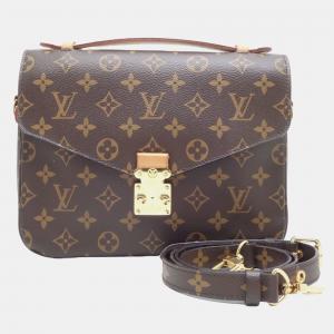 Louis Vuitton  Coated Canvas MM Pochette Metis Shoulder Bag