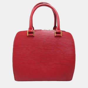 Louis Vuitton Red Leather Large Pont Neuf Satchel