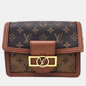 Louis Vuitton Brown Monogram Reverse Canvas Mini Dauphine Shoulder Bag