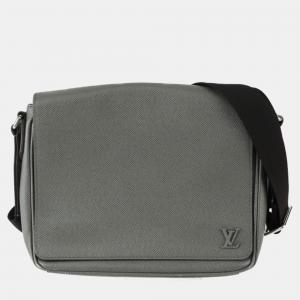 Louis Vuitton Grey Taiga Leather District PM Shoulder Bag