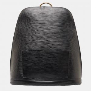 Louis Vuitton Black Leather  Gobelins Backpack