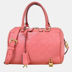 Louis Vuitton Pink Monogram Empreinte Leather Speedy Bandouliere 25 Satchel